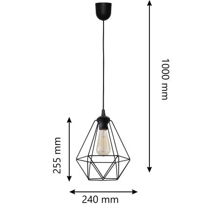 Lámpara colgante KARO 1xE27/15W/230V