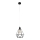 Lámpara colgante KARO 1xE27/15W/230V negro
