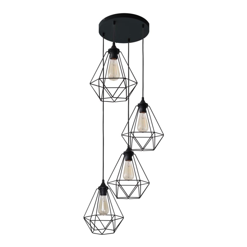 Lámpara colgante KARO 4xE27/15W/230V