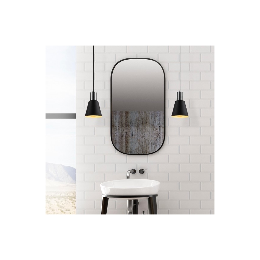 Lámpara colgante KEM 1xE27/40W/230V negro