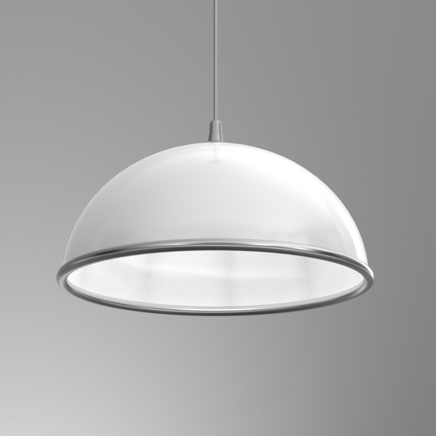 Lámpara colgante KITCHEN 1xE27/15W/230V blanco/cromo brillante