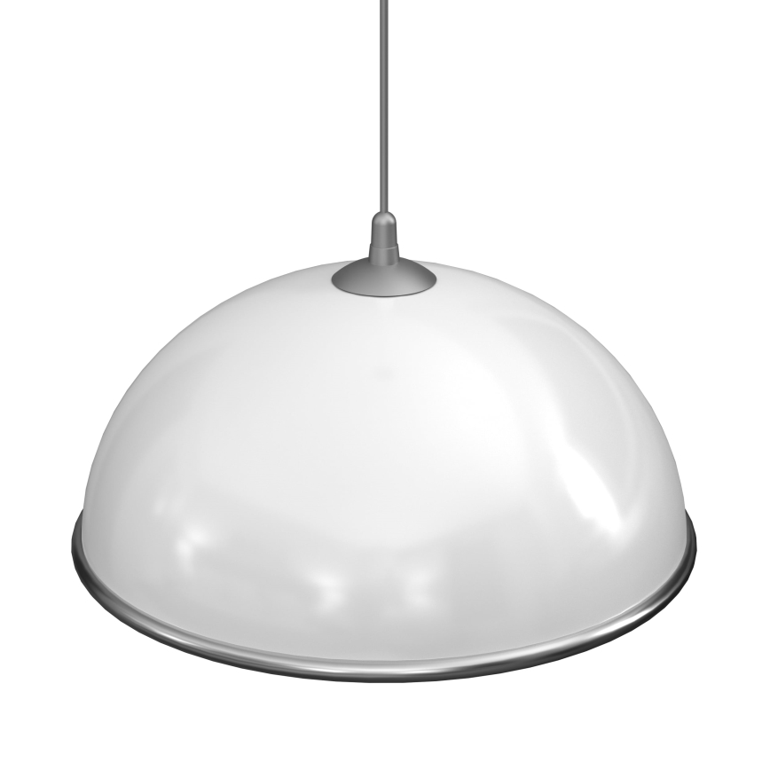 Lámpara colgante KITCHEN 1xE27/15W/230V blanco/cromo brillante