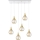Lámpara colgante LACRIMA HONEY 6xE27/60W/230V blanco/dorado/ahumado beige