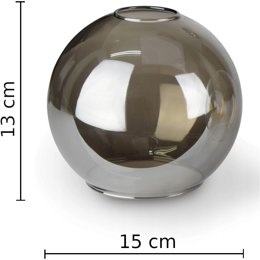 Lámpara colgante LACRIMA SMOKY 2xE27/60W/230V