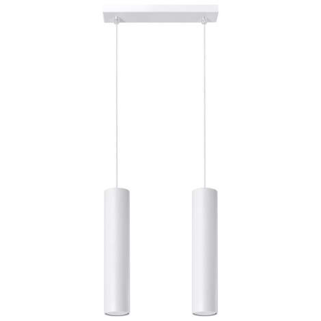 Lámpara colgante LAGOS 2 2xGU10/10W/230V blanco