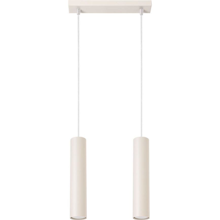 Lámpara colgante LAGOS 2xGU10/10W/230V color crema