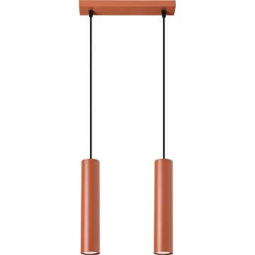 Lámpara colgante LAGOS 2xGU10/10W/230V rojo