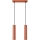 Lámpara colgante LAGOS 2xGU10/10W/230V rojo
