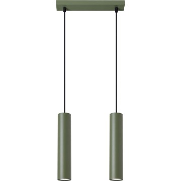 Lámpara colgante LAGOS 2xGU10/10W/230V verde