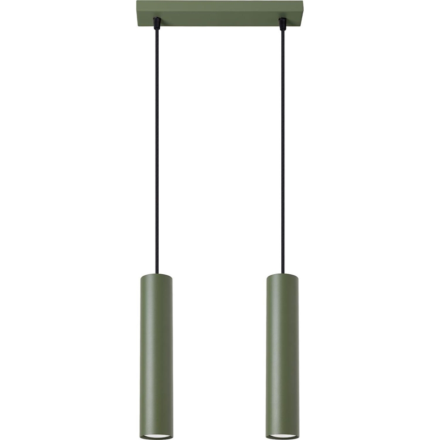 Lámpara colgante LAGOS 2xGU10/10W/230V verde