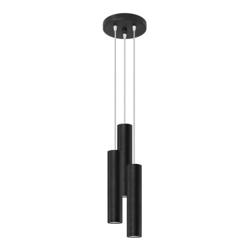 Lámpara colgante LAGOS 3xGU10/10W/230V negro