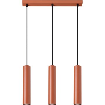 Lámpara colgante LAGOS 3xGU10/10W/230V rojo