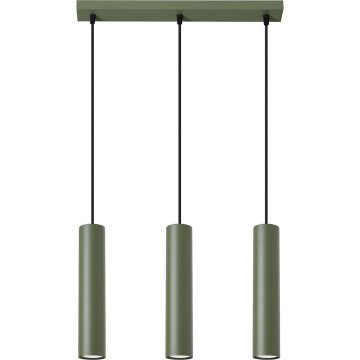 Lámpara colgante LAGOS 3xGU10/10W/230V verde