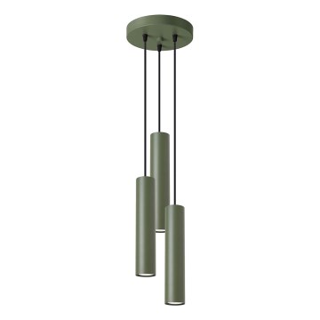 Lámpara colgante LAGOS 3xGU10/10W/230V verde