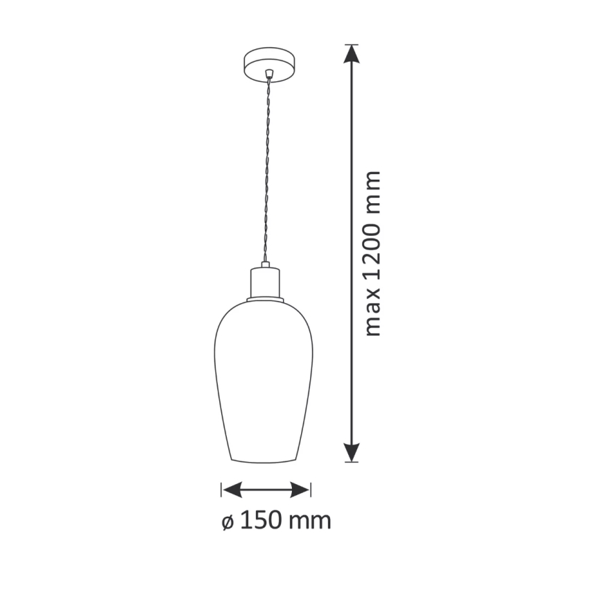 Lámpara colgante LAGRI 1xE27/20W/230V