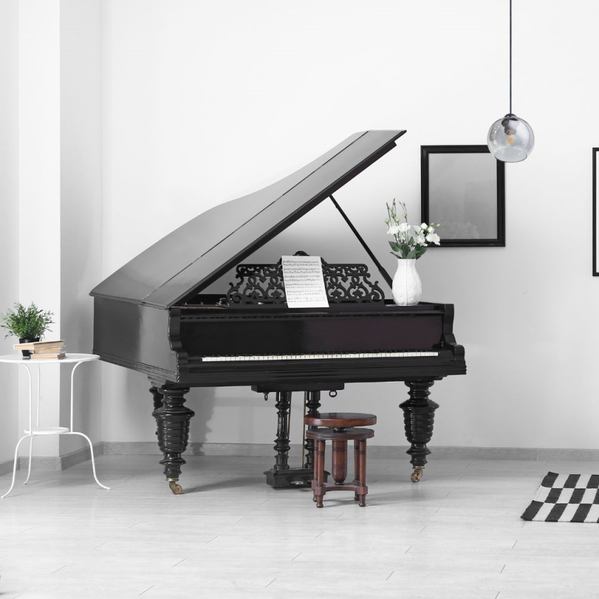 Lámpara colgante LATIL 1xE27/60W/230V negro