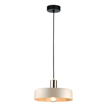 Lámpara colgante LATTE 1xE27/60W/230V beige/negro/cromo brillante