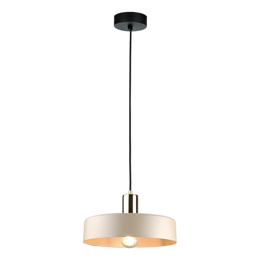 Lámpara colgante LATTE 1xE27/60W/230V beige/negro/cromo brillante