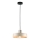 Lámpara colgante LATTE 1xE27/60W/230V beige/negro/cromo brillante