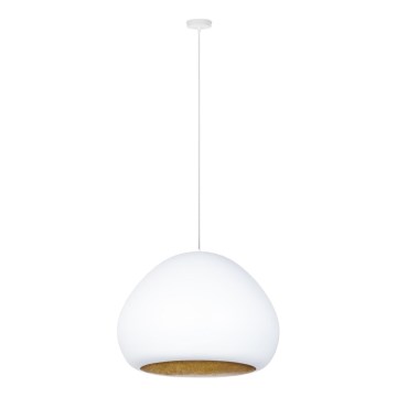 Lámpara colgante LAVA 1xE27/15W/230V blanco/dorado