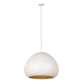Lámpara colgante LAVA 1xE27/15W/230V color crema/dorado