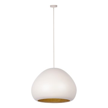 Lámpara colgante LAVA 1xE27/15W/230V color crema/dorado