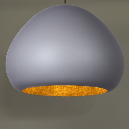 Lámpara colgante LAVA 1xE27/15W/230V gris/dorado