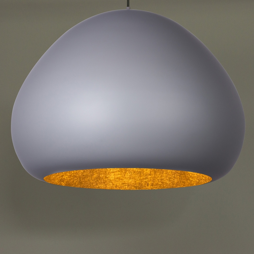 Lámpara colgante LAVA 1xE27/15W/230V gris/dorado