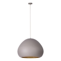 Lámpara colgante LAVA 1xE27/15W/230V taupe/dorado