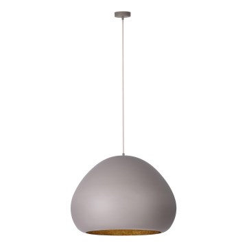 Lámpara colgante LAVA 1xE27/15W/230V taupe/dorado