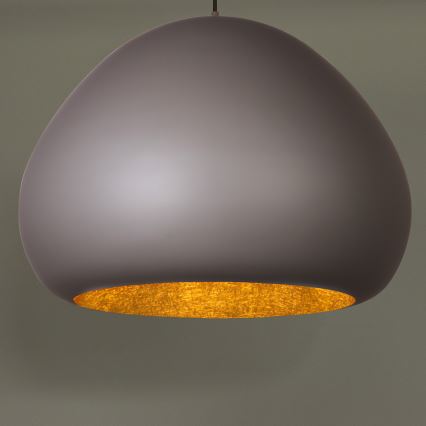 Lámpara colgante LAVA 1xE27/15W/230V taupe/dorado