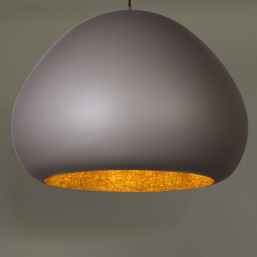 Lámpara colgante LAVA 1xE27/15W/230V taupe/dorado