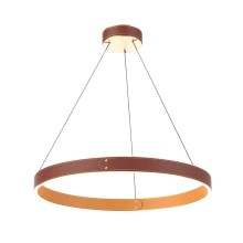 Lámpara colgante LEATHER LED/47,8W/230V marrón/naranja