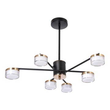 Lámpara colgante LED 6xLED/6W/230V 3000-6500K diá. 59 cm dorado/negro