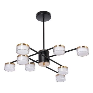Lámpara colgante LED 8xLED/6W/230V 3000-6500K diá. 68 cm dorado/negro