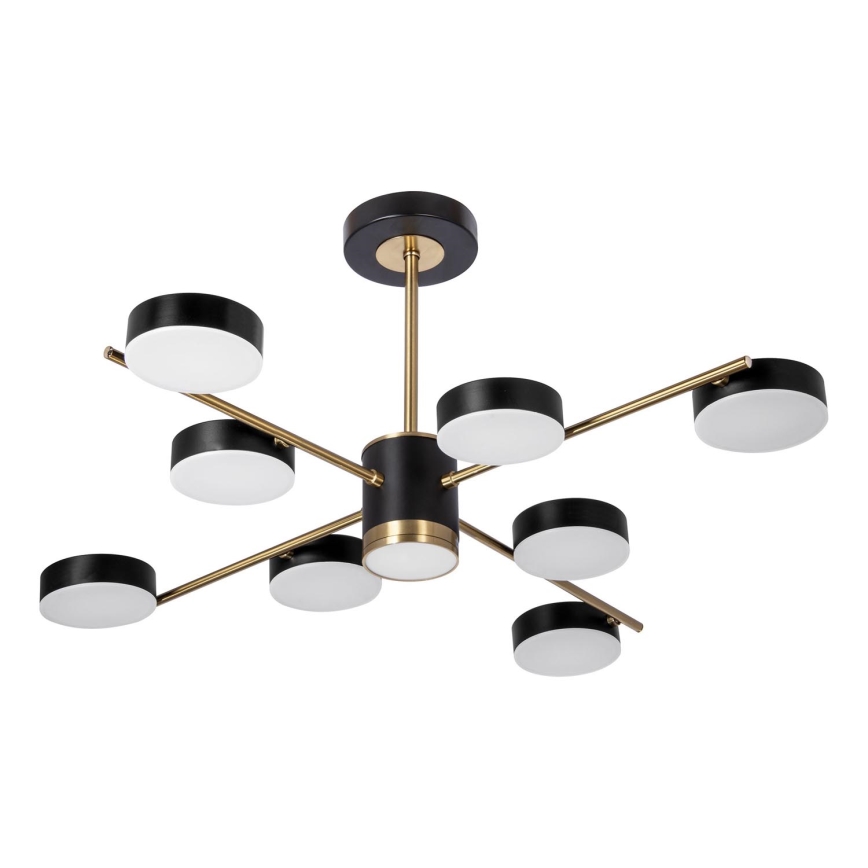 Lámpara colgante LED 8xLED/7W/230V + LED/6W 3000-6000K diá. 77 cm dorado/negro