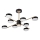 Lámpara colgante LED 8xLED/7W/230V + LED/6W 3000-6000K diá. 77 cm dorado/negro