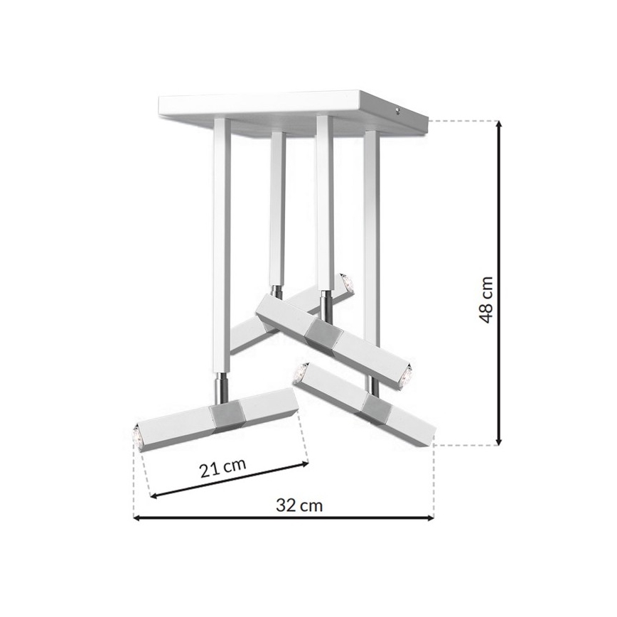 Lámpara colgante LED CASTRO 4xG9/7W/230V