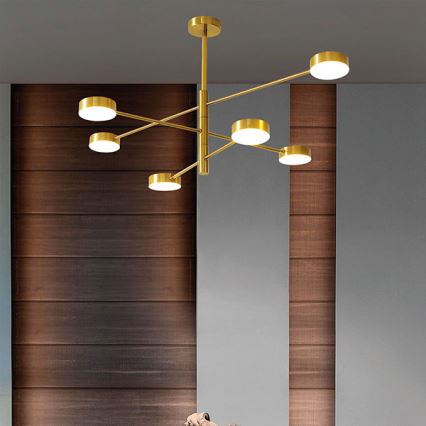 Lámpara colgante LED LED/30W/230V 3000K dorado