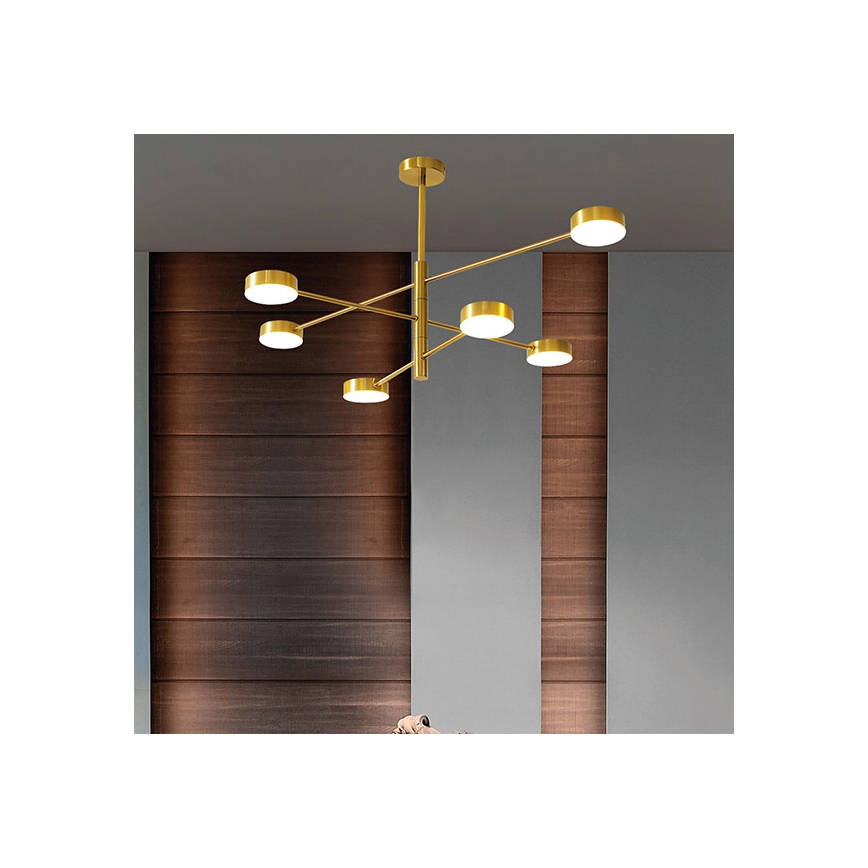 Lámpara colgante LED LED/30W/230V 3000K dorado