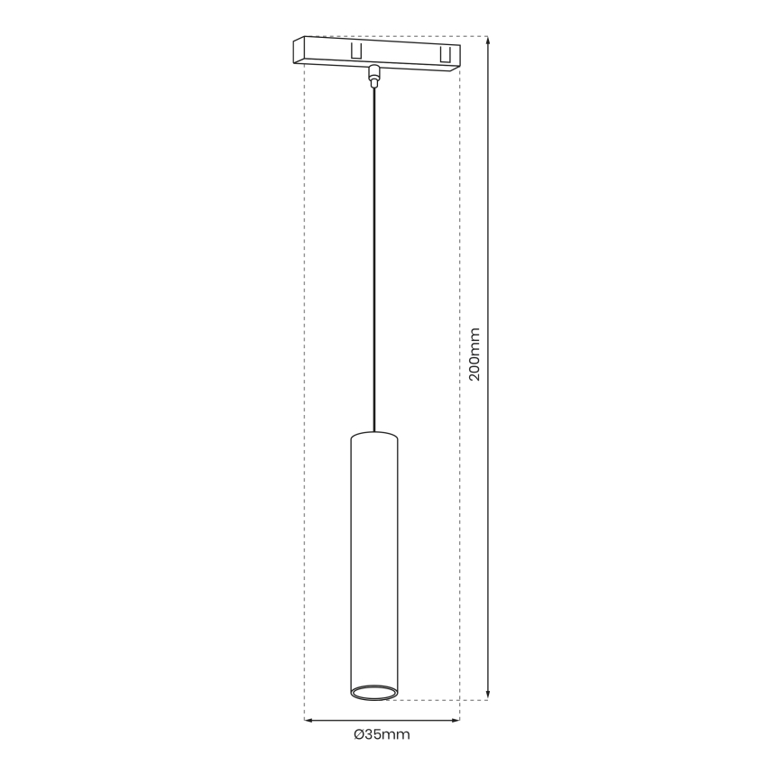 Lámpara colgante LED MAGNETIC TRACK 1xLED/7W/48V