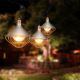 Lámpara colgante LED para jardín PREMIUM STRING 3m 6xE27/8W/230V IP65 gris/bronce