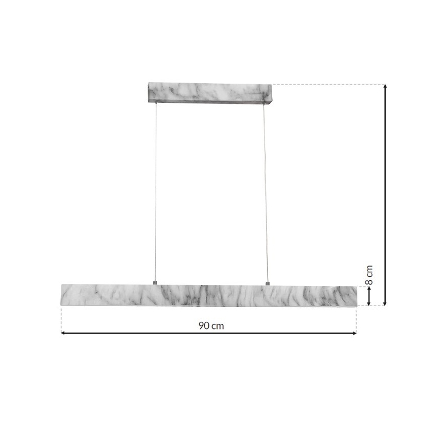 Lámpara Colgante LED PIERCE LED/18W/230V blanco/gris