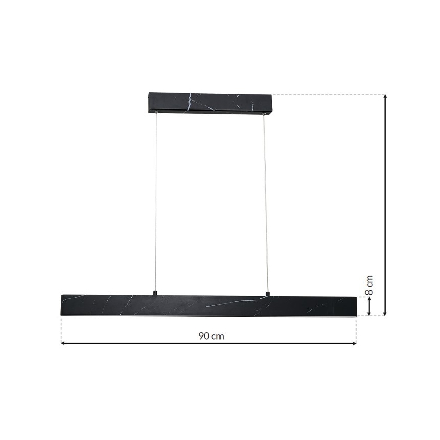 Lámpara Colgante LED PIERCE LED/18W/230V negro