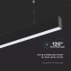 Lámpara colgante LED SAMSUNG CHIP 1xLED/40W/230V 4000K negro