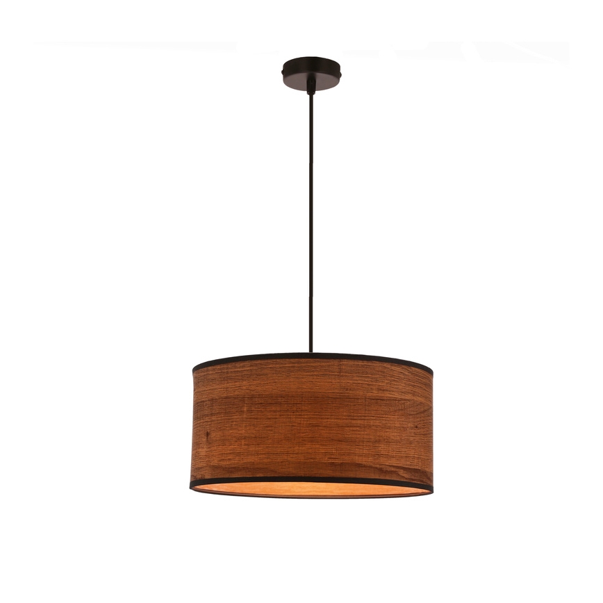 Lámpara colgante LEGNO 1xE27/40W/230V diá. 30 cm marrón