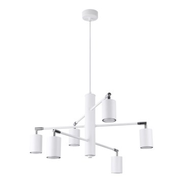 Lámpara colgante LEMMI 6xGU10/10W/230V blanco