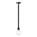 Lámpara colgante LEONARDO ROPE 1xE27/10W/230V negro