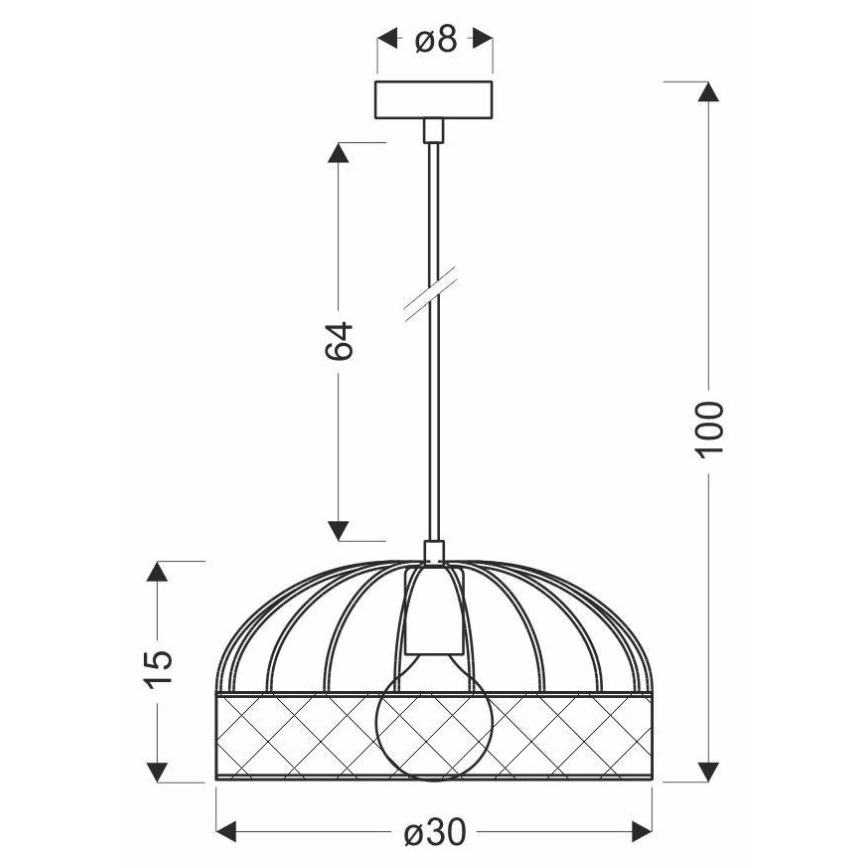 Lámpara colgante LEVI 1xE27/40W/230V