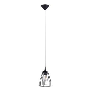 Lámpara colgante LEYO 1xE27/15W/230V negro